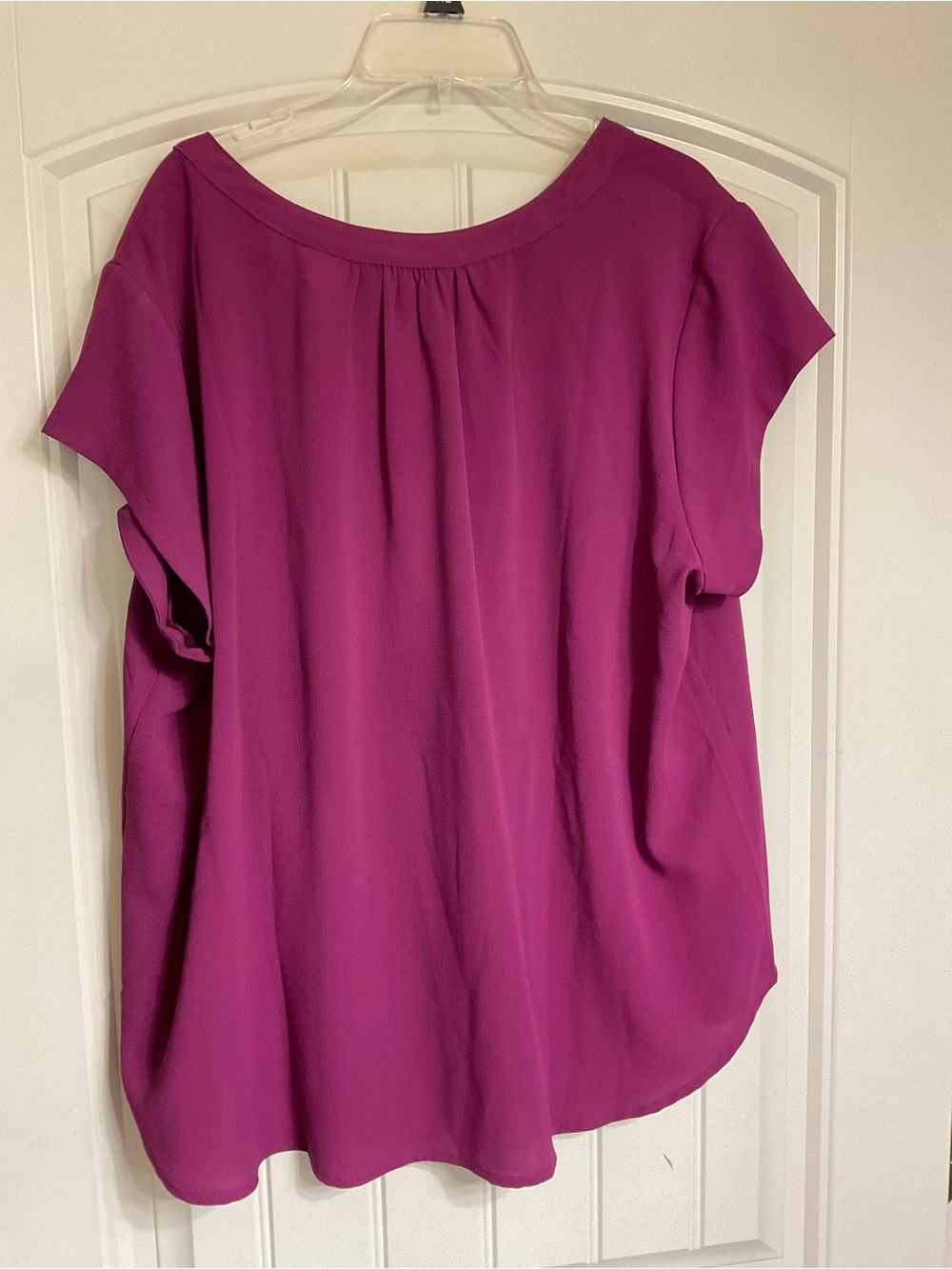 NWT 41 Hawthorn Pleated Yoke Blouse in Magenta Size XXL - Picture 7 of 8